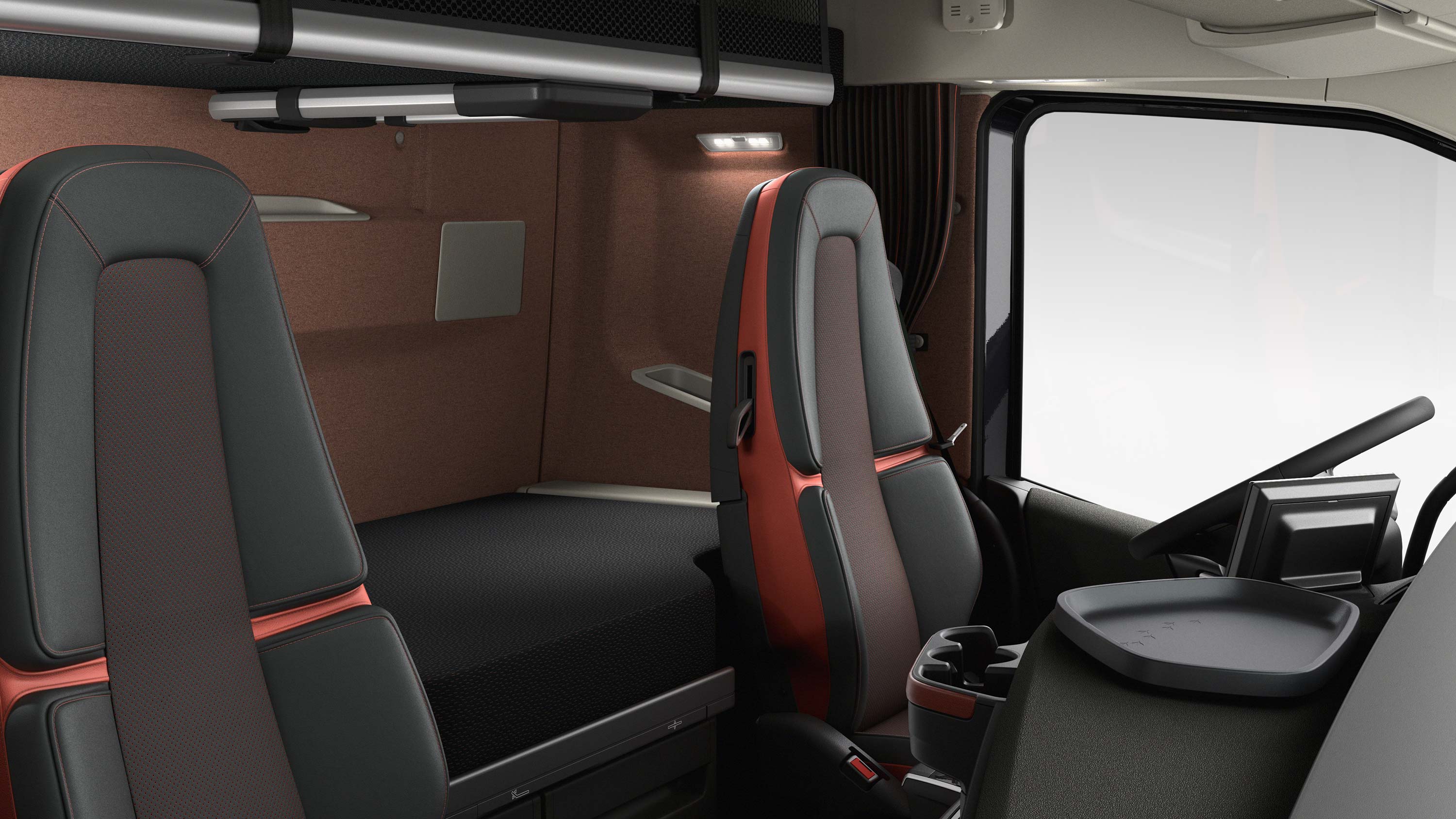 Volvo FH16 erbjuder faciliteter för bekväm vila.